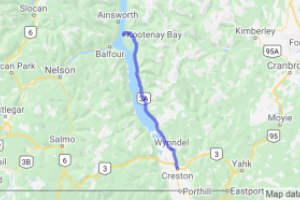 Creston to Kootenay Bay (British Columbia, Canada) |  Routes Around the World