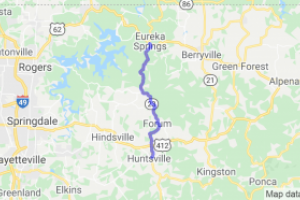 Huntsville AR to Eureka Springs AR on Route 23 |  United States