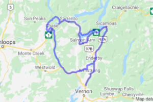 Sicamous - Falkland - Chase (British Columbia, Canada) |  Routes Around the World