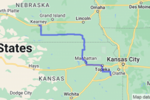 Around the edge of Colorado (segment 8 of 8) - Kearney NE to Ottawa KS |  Kansas