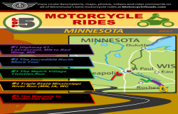 Top 5 Motorcycle Rides in Minnesota based on 2021 riding season data