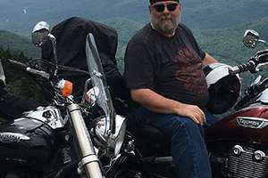 Top of Grandfather Mountain Taking a break atop Grandfather Mountain