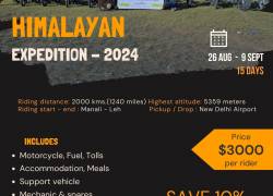 The Great Himalayan Motorcycle Tour - 2024 |  Routes Around the World