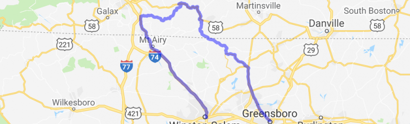 Greensboro, NC - Blue Ridge Pkwy - Winston-Salem |  Virginia