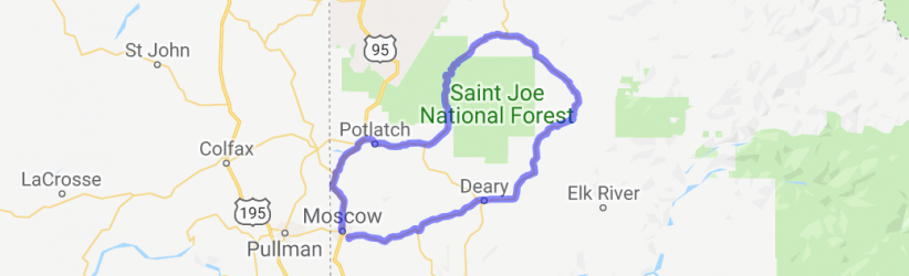 White Pine Scenic Loop:  Moscow, Potlatch, Bovill, Deary |  United States