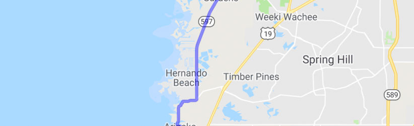 Aripeka to Weeki Wachee Gardens |  United States