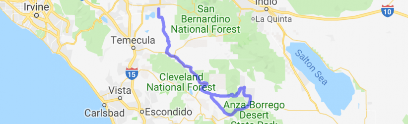 Hemet to Borrego Springs |  United States