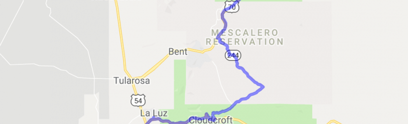 Riudoso to Alamogordo via Cloudcroft |  New Mexico