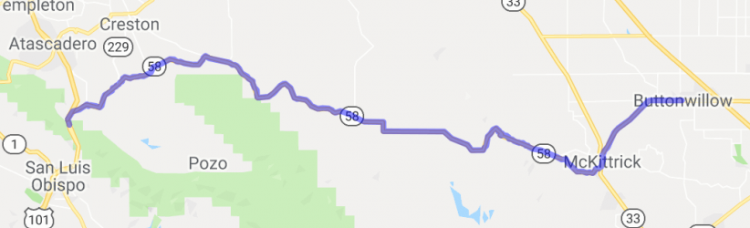 The Lost Highway 58 - Bakersfield to San Luis Opisbo | United States The Lost Highway 58 - Bakersfield to San Luis Opisbo | United States