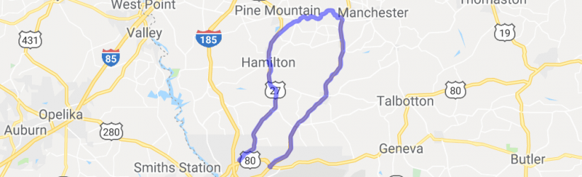 Columbus GA to FDR State Park Loop |  United States