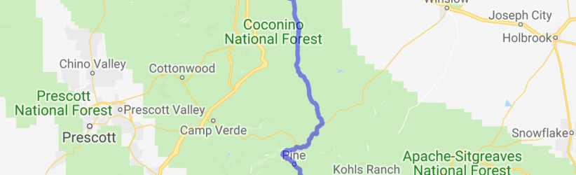 Lake Mary Rd from Flagstaff to Payson |  United States