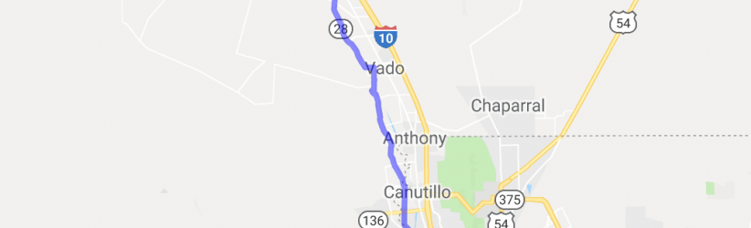 Route 28 from Sunland Park North to Mesilla |  United States