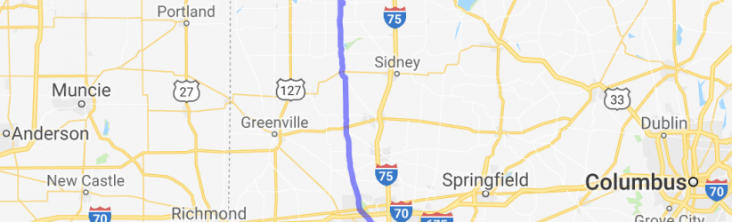 Dayton to Wapakoneta |  United States