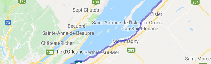 Ride Along the St-Laurence River (Quebec, CA) |  Routes Around the World