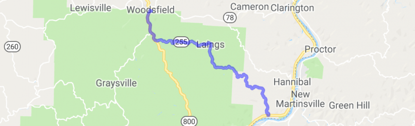 Ohio Route 255 - Woodsfield to Sardis |  United States