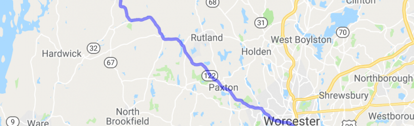 Worcester to Barre on Route 122 |  United States