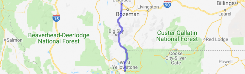 Hwy 191 to the Yellowstone West Entrance |  United States