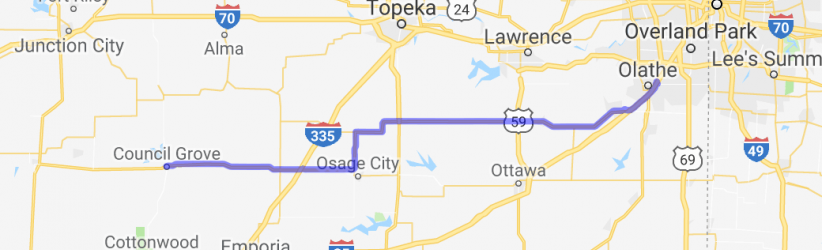 US 56 to Council Grove, KS |  United States