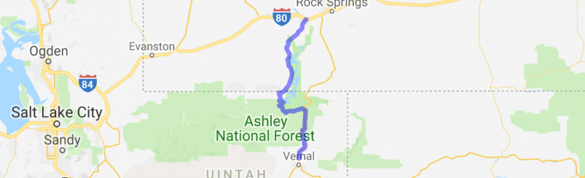 Ashley National Forest to Flaming Gorge National Recreation Area |  Utah