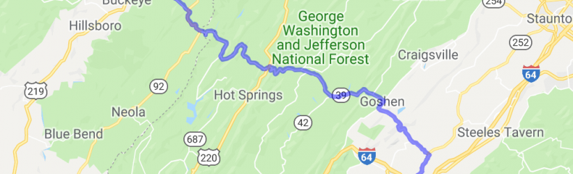 George Washington National Forest Hills Tour - Rte 39 |  West Virginia