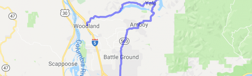 503-Lewisville Hwy (north of Battle Ground) to Mt. St. Helens Nat'l Forest |  United States