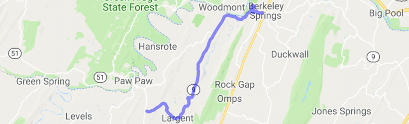 WV State Rt. 9 - Berkeley Springs to Paw Paw, WV |  United States
