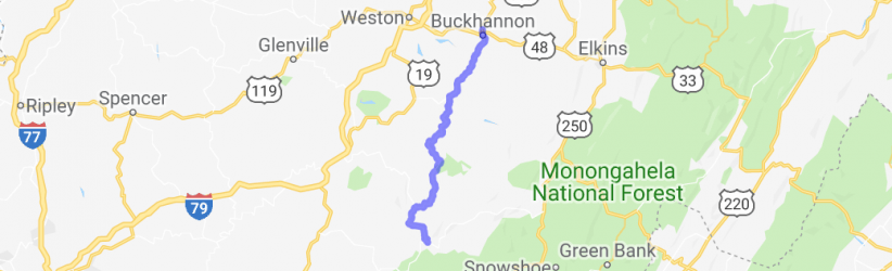 Route 20 from Buckhannon WV to Webster Springs WV |  United States