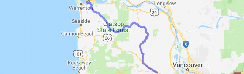 Vernonia - Astoria back roads; highway 47 & 202 |  United States