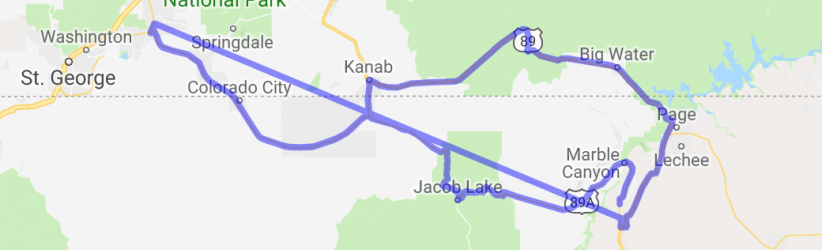 Southern Utah-Northern Arizona Hwy 89 Loop |  Utah