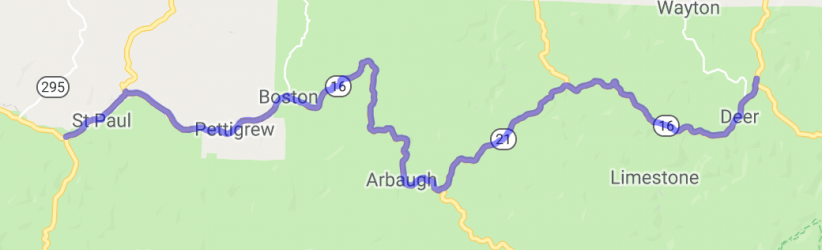 Hwy 16 from the Pig Trail to Scenic 7 |  United States