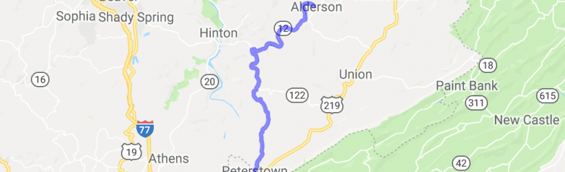 Route 12 - Alderson to Peterstown |  United States