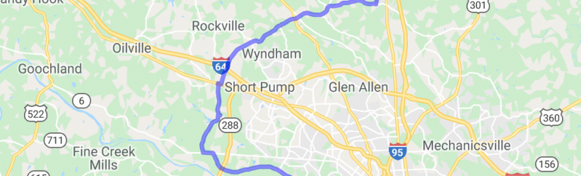 Short Ride along the James River to Ashland, VA |  United States