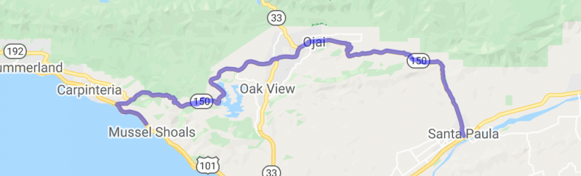 California State Route 150 - Santa Paula to La Conchita |  United States