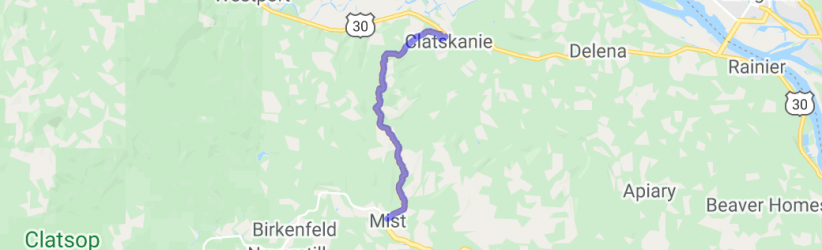 Highway 47 from Clatskanie to Mist |  United States