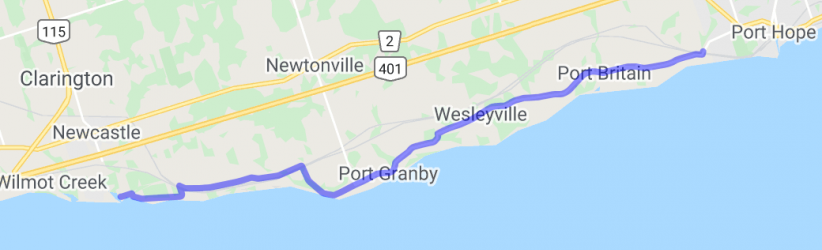 Lakeshore Rd. Near Port Hope (Ontario, Canada) |  Routes Around the World