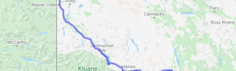 Alaska Highway Whitehorse to the Alaska Boreder (Yukon, Canada) |  Routes Around the World