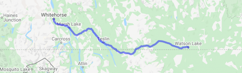 Alaska Highway Watson Lake to Whitehorse (Yukon, Canada) |  Routes Around the World