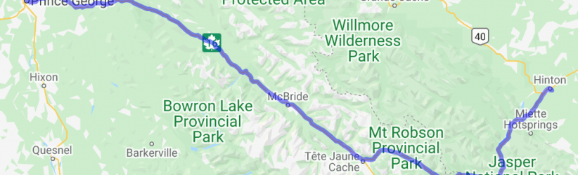 Yellowhead Highway 16  Prince George to Hinton AB (British Columbia, Canada) |  Routes Around the World