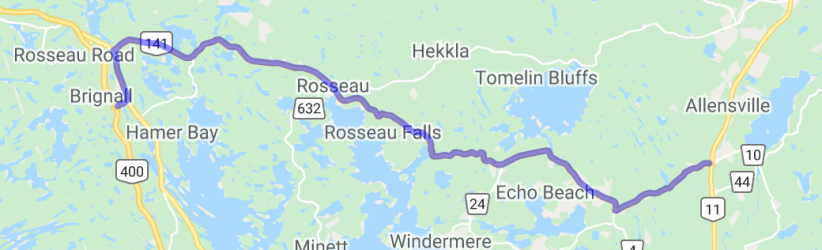 Hwy 141 East From Brigna to Route 11 (Ontario, Canada) |  Routes Around the World
