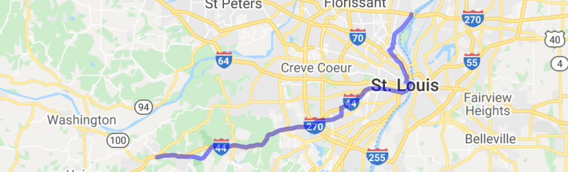 Route 66 - 1936 St. Louis to Grey Summit City |  United States