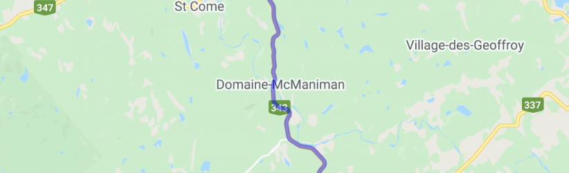 Domaine-Lac-France to Saint-Alphonse-Rodriguez |  Routes Around the World
