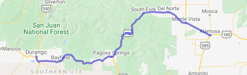 Wolf Creek Pass - Durango to Alamosa |  United States