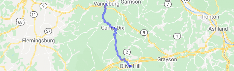 KY 59 from Vanceburg to Olive Hill | Kentucky KY 59 from Vanceburg to Olive Hill | Kentucky