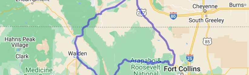 Around the edge of Colorado (segment 7 of 8) - Canyon loop south of Laramie |  Colorado