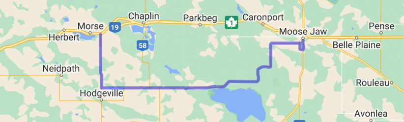 Moose Jaw to Morse Highway 363 and 19 (Saskatchewan, Canada) | Routes Around the World Moose Jaw to Morse Highway 363 and 19 (Saskatchewan, Canada) | Routes Around the World