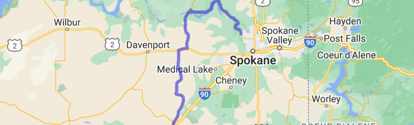 Corkscrew Highway along the Spokane River |  United States