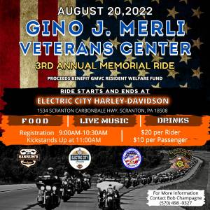 Gino Merli Veterans Center 3rd Annual Memorial Ride |  Pennsylvania