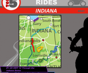 Top 5 Motorcycle Rides in Indiana based on 2021 riding season data
