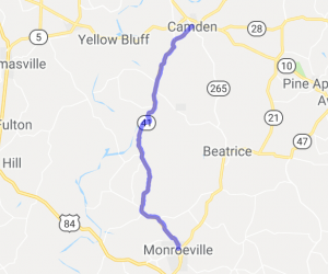 Route 41 - Monroeville to Camden |  Alabama