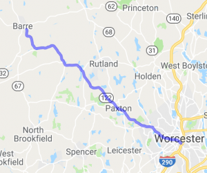Worcester to Barre on Route 122 |  Massachusetts
